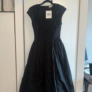 DISSH Black Textured Midi Dress